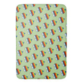 Rainbow Heart Pattern Bath Mat (Voorkant Verticaal)