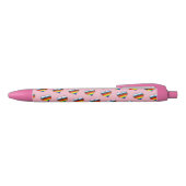 Rainbow Heart Pattern Black Ink Pen (Bovenkant)