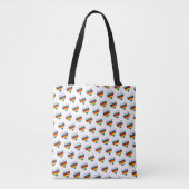 Rainbow Heart Pattern Canvas tas (Voorkant)