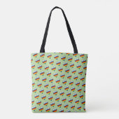 Rainbow Heart Pattern Canvas tas (Achterkant)