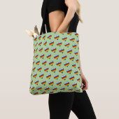 Rainbow Heart Pattern Canvas tas (Dichtbij)