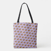 Rainbow Heart Pattern Canvas tas (Achterkant)