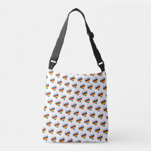 Rainbow Heart Pattern Crossbody Bag Tas
