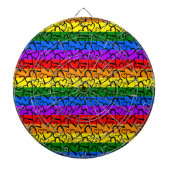 Rainbow Heart Pattern Dartbord (Voorkant)