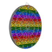 Rainbow Heart Pattern Dartbord (Voorkant Links)