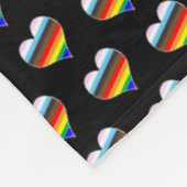 Rainbow Heart Pattern Fleece Deken (Hoek)