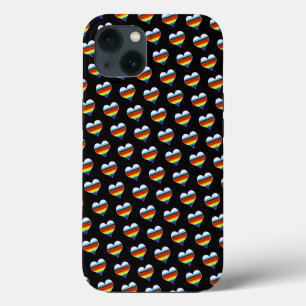 Rainbow Heart Pattern Hoesje-Mate iPhone Case