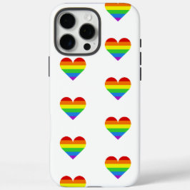 Rainbow Heart Pattern iPhone 16 Pro Max Hoesje