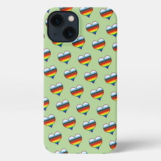 Rainbow Heart Pattern iPhone Case iPhone Hoesje (Achterkant)