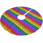Rainbow Heart Pattern Kerstboom Rok (Gekanteld)