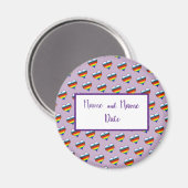 Rainbow Heart Pattern Magnet Magneet (Voorkant / Achterkant)