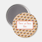 Rainbow Heart Pattern Magnet Magneet (Voorkant / Achterkant)