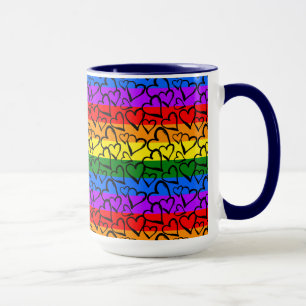 Rainbow Heart Pattern Mok