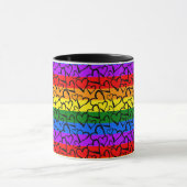 Rainbow Heart Pattern Mok (Midden)