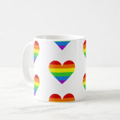 Rainbow Heart Pattern Mug (Devant gauche)