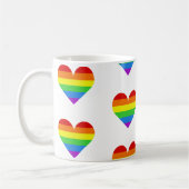 Rainbow Heart Pattern Mug (Gauche)