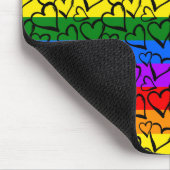 Rainbow Heart Pattern Muismat (Hoek)