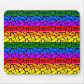 Rainbow Heart Pattern Muismat (Voorkant)