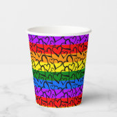Rainbow Heart Pattern Papieren Bekers (Achterkant)