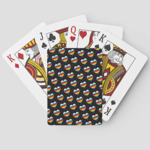 Rainbow Heart Pattern Pokerkaarten