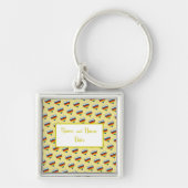 Rainbow Heart Pattern Sleutelhanger (Voorkant)