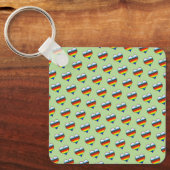 Rainbow Heart Pattern Sleutelhanger (Voorkant)