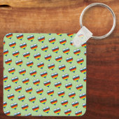 Rainbow Heart Pattern Sleutelhanger (Achterkant)
