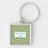 Rainbow Heart Pattern Sleutelhanger (Voorkant)