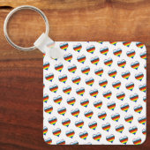 Rainbow Heart Pattern Sleutelhanger (Voorkant)