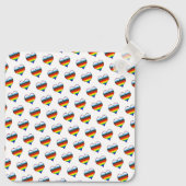 Rainbow Heart Pattern Sleutelhanger (Achterkant)