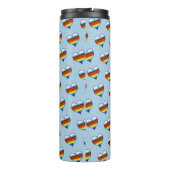 Rainbow Heart Pattern Thermal Tumbler Thermosbeker (Achterkant)