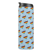 Rainbow Heart Pattern Thermal Tumbler Thermosbeker (Geroteerd rechts)