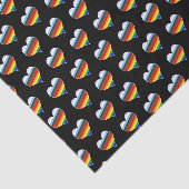 Rainbow Heart Pattern Tissuepapier (Detail)