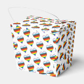 Rainbow Heart Pattern voor Vor Box Bedankdoosjes (Achterkant)