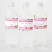 Rainbow Heart Pattern Water Fles Label Waterfles Etiket (Flessen)