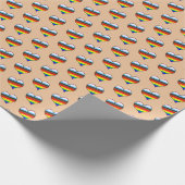 Rainbow Heart Pattern Wrapping Paper Cadeaupapier (Hoek)