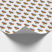 Rainbow Heart Pattern Wrapping Paper Cadeaupapier (Hoek)