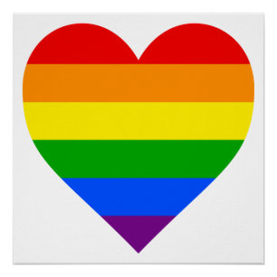 "RAINBOW HEART" PERFECT POSTER