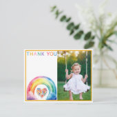 Rainbow Heart Photo Merci avec nuages (Debout devant)