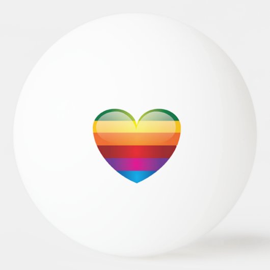 Rainbow Heart Pingpongballen (Voorkant)