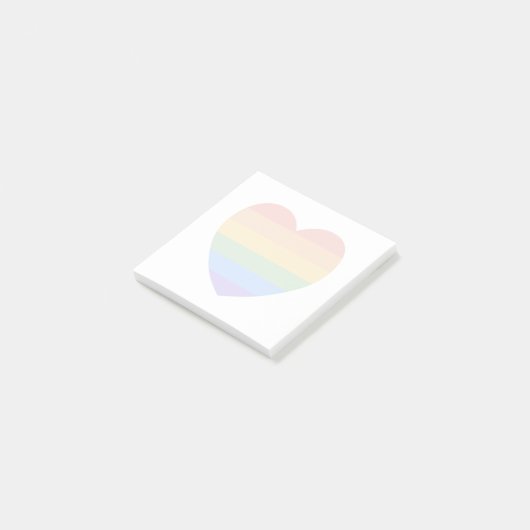Rainbow Heart Post-it® Notes (Schuin)