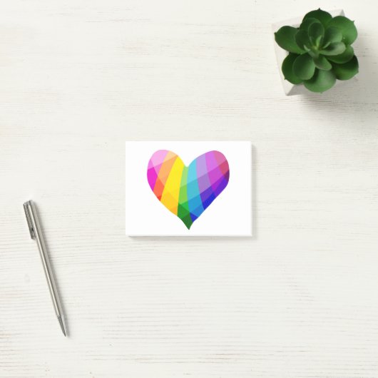 Rainbow Heart Post-it® Notes (Kantoor)