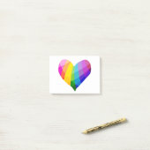 Rainbow Heart Post-it® Notes (Op bureau)