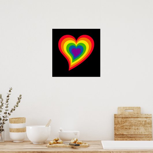 Rainbow Heart poster (Keuken)