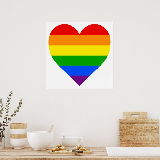 RAINBOW HEART POSTER (Keuken)