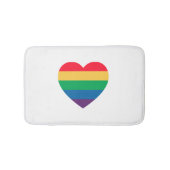 Rainbow Heart Pride Bath Mat (Voorkant)