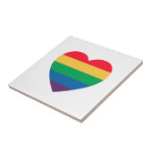 Rainbow Heart Pride-keramische Tegel Tegeltje (Zijkant)