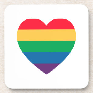 Rainbow Heart Pride Onderzetter Set