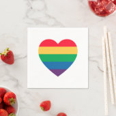 Rainbow Heart Pride Papieren servetten (Insitu)