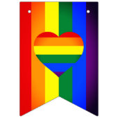 Rainbow Heart & Pride Rainbow Flag / LGBT party Vlaggetjes (Tweede vlag)